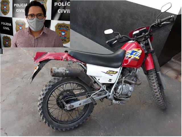 PJC de Colíder prende receptador de moto furtada na Com Sol Nascente. (Video)