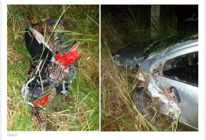 Motociclista tenta ultrapassagem, mas morre ao ser atingido por carro