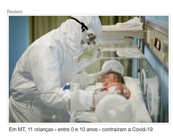 Em MT, 111 crianças contraíram a Covid; um bebê faleceu
