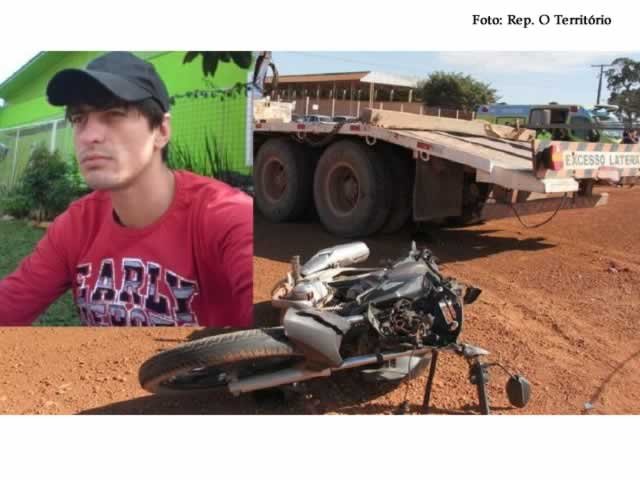 Motociclista morre após bater em caminhão na BR 163, (Fotos)