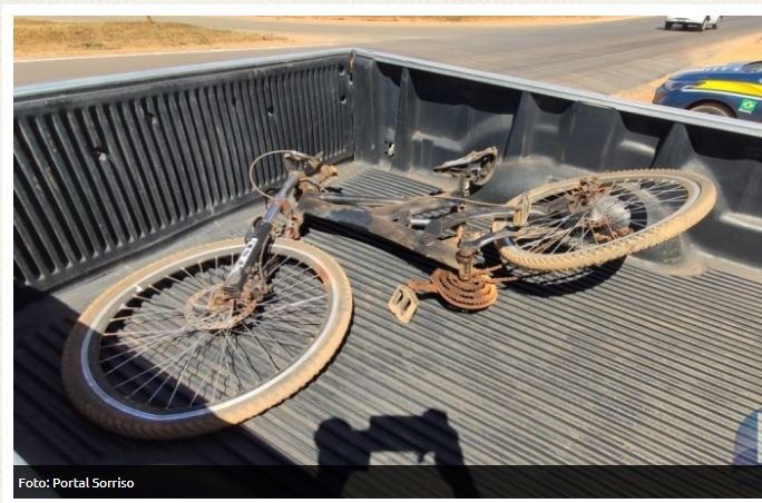 Ciclista atropelado por carreta em Sorriso morre no hospital