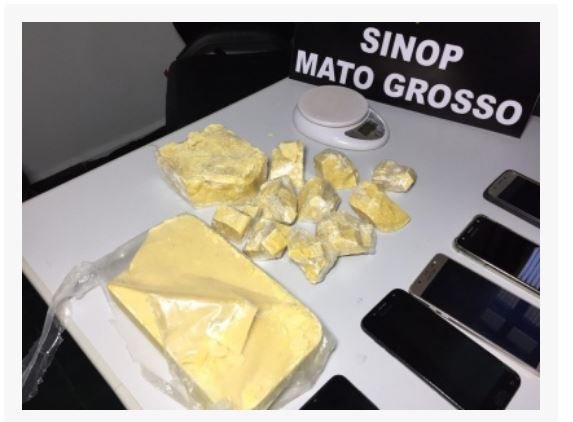 DERF apreende quase 2kg de pasta base em Sinop