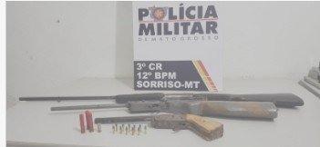 PM de Ipiranga do Norte prende homem com armas e ameaçar ex-esposa
