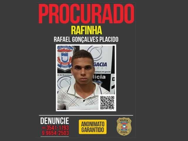 PJC DE Colíder divulga foto de procurado da Justiça Rafinha responsável pelos roubos e furtos na nossa região.