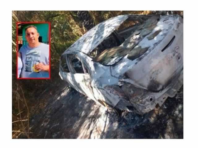 Carro de homem desaparecido é encontrado carbonizado em MT