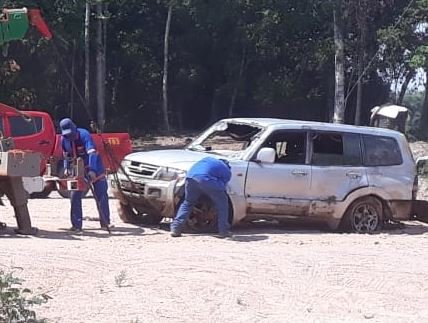 PJC de Colíder resgata Pajero roubada no RN e jogada dentro do Rio Teles Pires. (Vídeos)