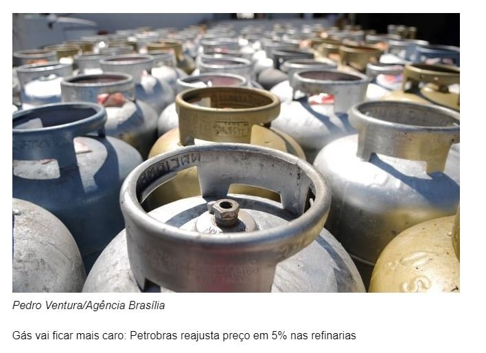 Gás vai ficar mais caro: Petrobras reajusta preço em 5% nas refinarias