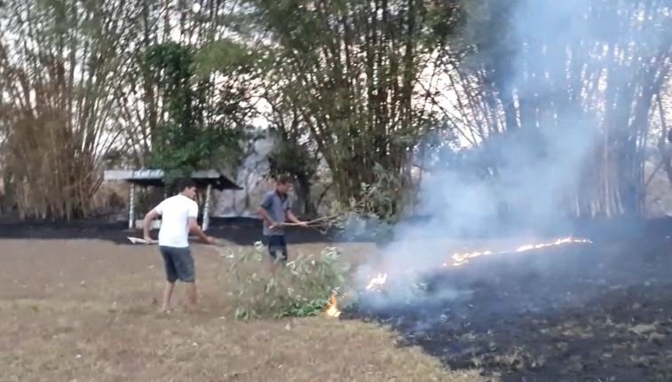 Incêndio criminoso em Colíder destrói mais de 40% do campo do ECCO. (Vídeo)