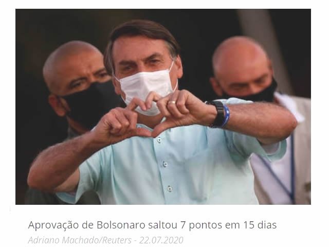 Aprovação de Bolsonaro vai a 52% e rejeição cai 5 pontos, diz pesquisa