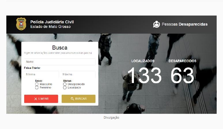 Polícia Civil cria página na internet para divulgar cadastro de pessoas desaparecidas