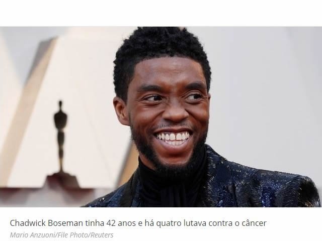 Chadwick Boseman, de Pantera Negra, morre de câncer aos 42 anos
