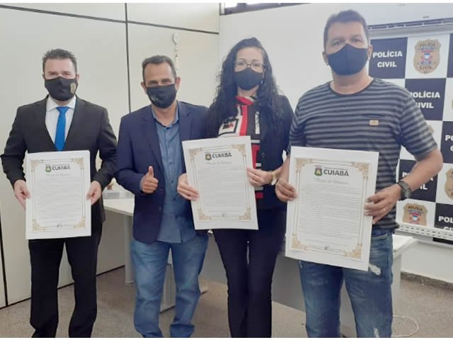 Policiais civis de unidade especializada são homenageados pela Câmara de Cuiabá