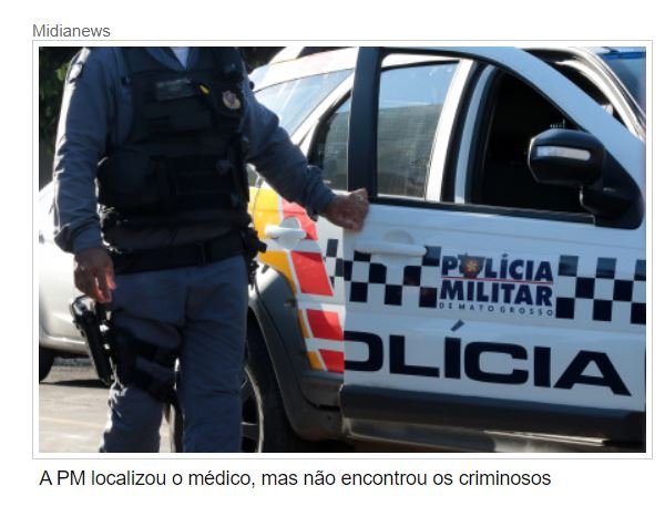 Médico é sequestrado e ladrões levam R$ 120 mil em joias em MT