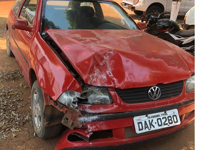 Homem em Colíder agredi mulher após a mesma provocar acidente com veiculo. (Fotos)