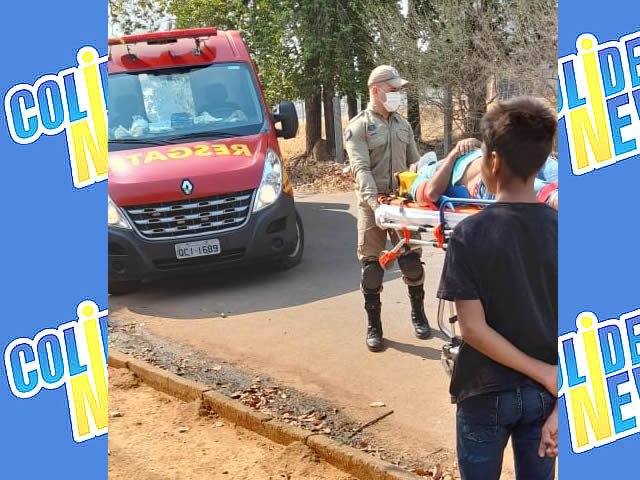 URGENTE: Motociclistas em Colíder chocam de frente no Celidio, ambos ficam feridos.(Video)