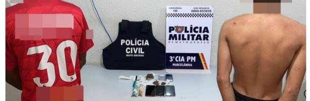 Marcelândia: Suspeito é preso e um adolescente apreendido com uma grande quantidade de drogas