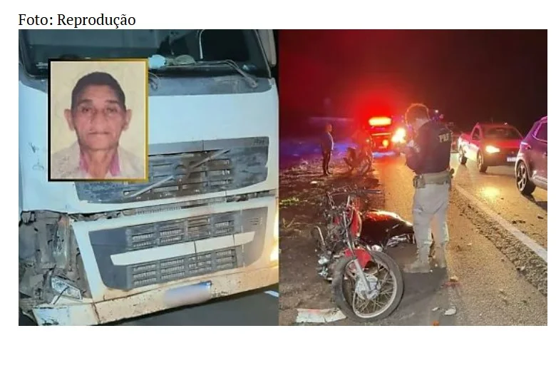 Motociclista de 67 anos morre em acidente com carreta na BR-070