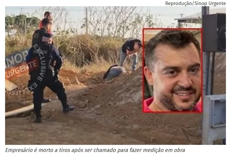 SINOP: Empresário é morto a tiros após ser chamado para fazer medição em obra