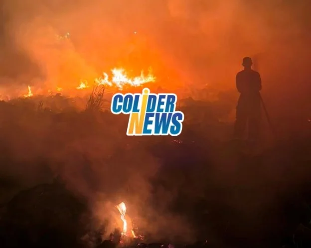 Colíder: Bombeiros são acionados para incêndio em residência, mas encontram terreno baldio em chamas