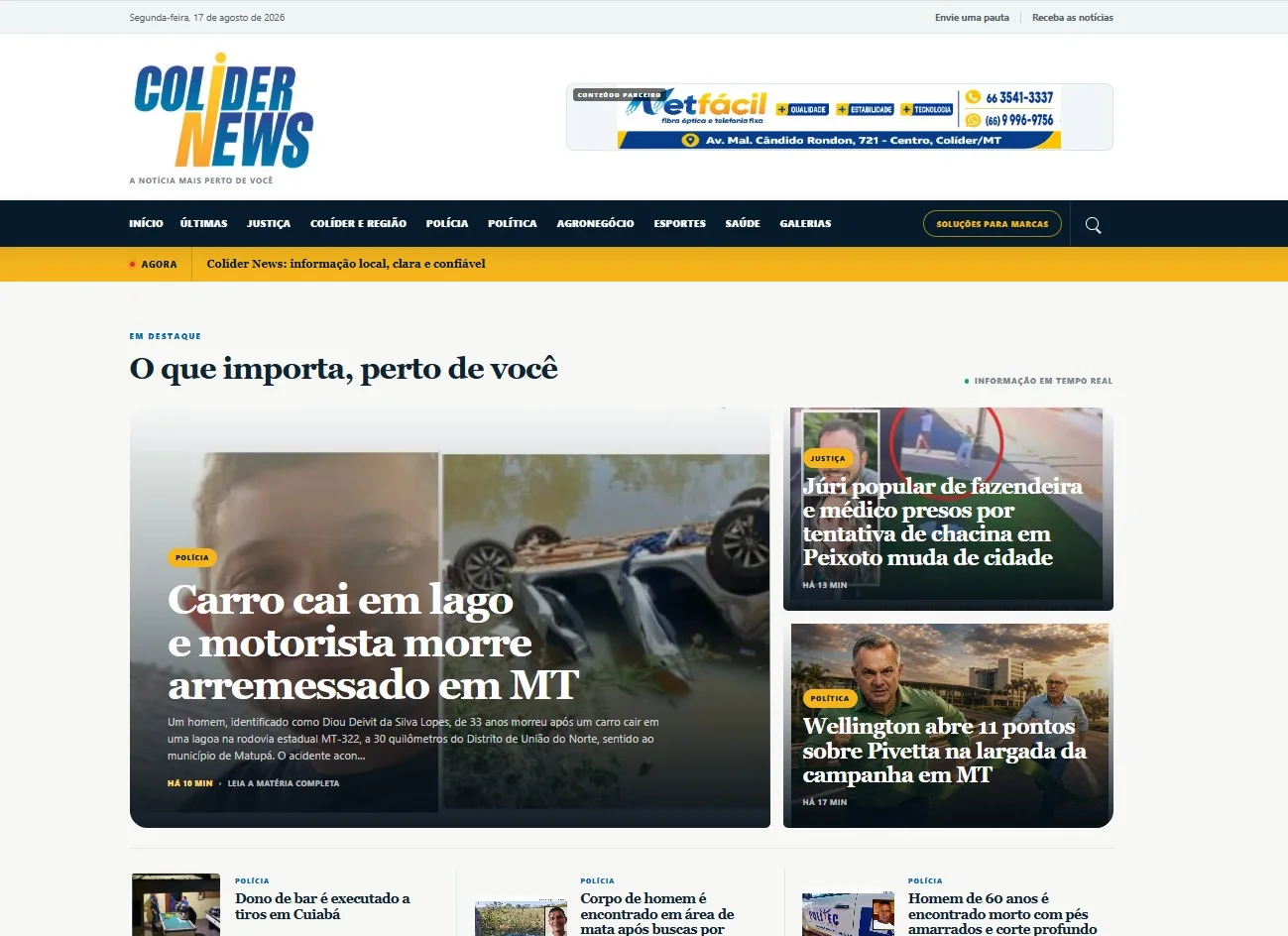 Colidernews apresenta nova interface e celebra 23 anos de história na comunicação digital de Colíder