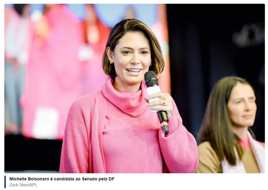 Michelle registra candidatura ao Senado pelo DF e terá irmão como suplente