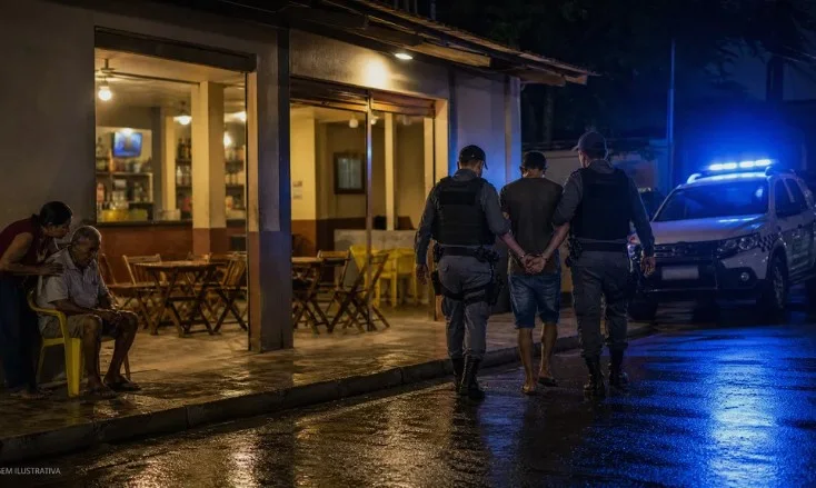 Homem em Colíder é detido após agredir idoso e ameaçá-lo durante cobrança de R$ 7 em bar.