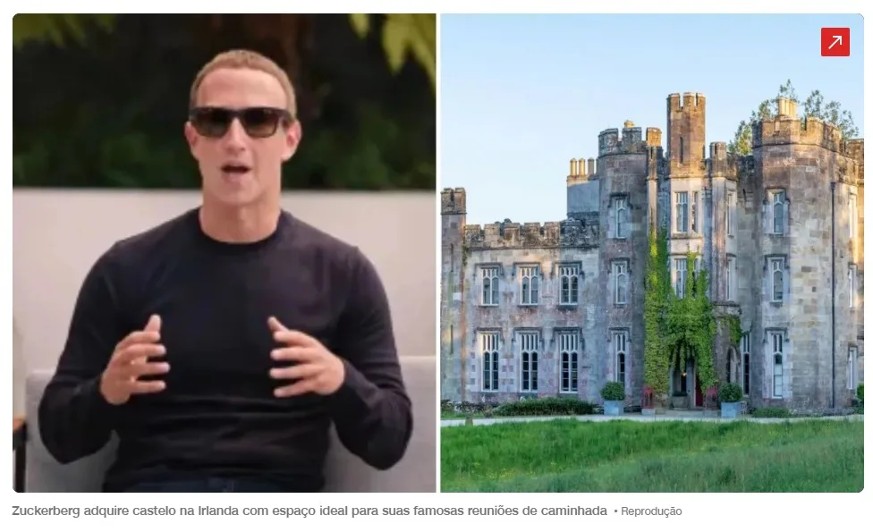Castelo gótico de 196 anos na Irlanda é o mais novo lar de Mark Zuckerberg