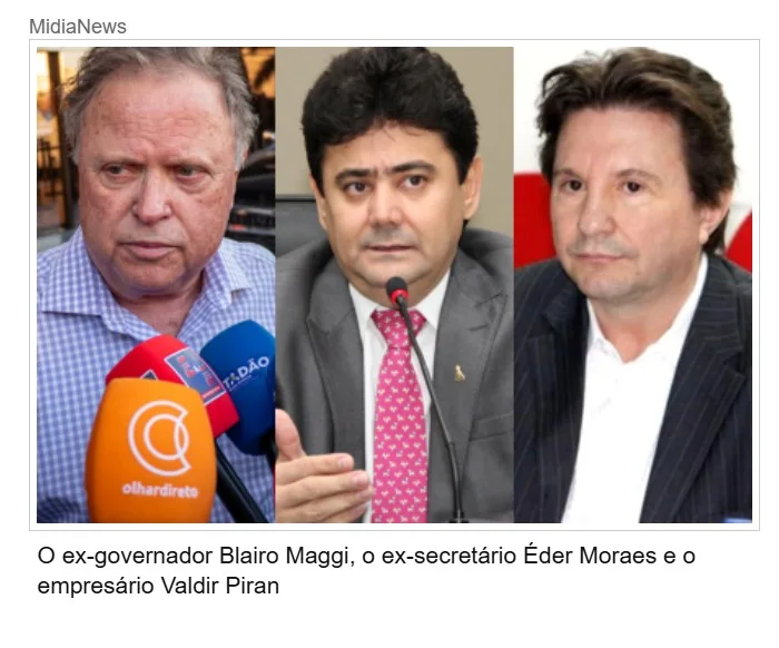 Juíza livra Blairo, Éder, Piran e outros sete em ação de R$ 182 mi