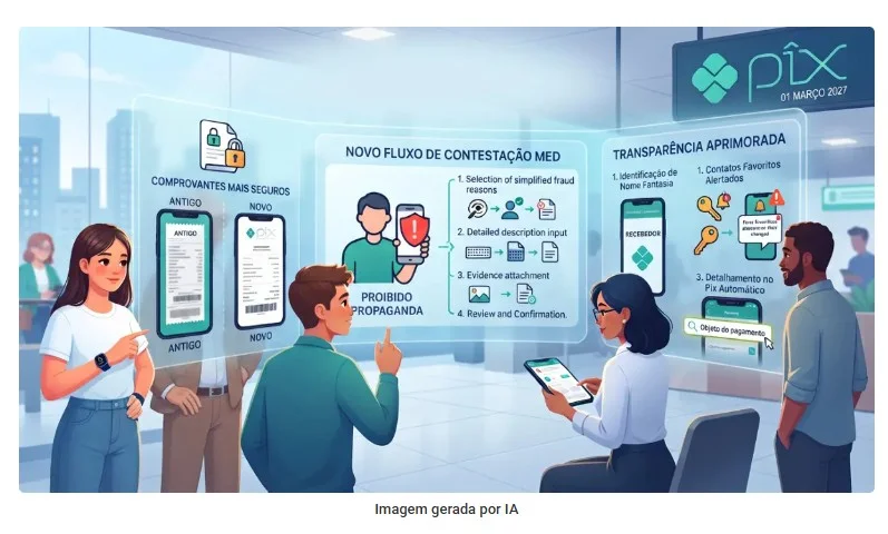 Banco Central atualiza regras do Pix que entram em vigor no começo de 2027