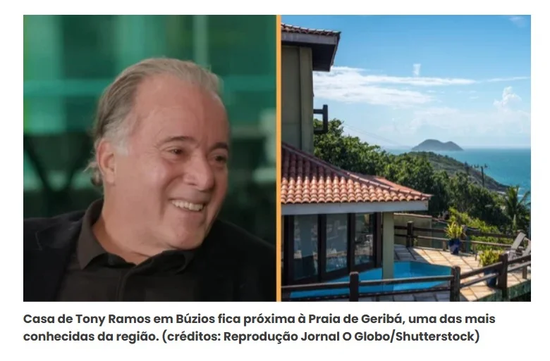 Aos 78 anos, Tony Ramos investe em casa de praia de alto padrão com arquitetura colonial para aproveitar dias de folga em Búzios, no litoral do Rio