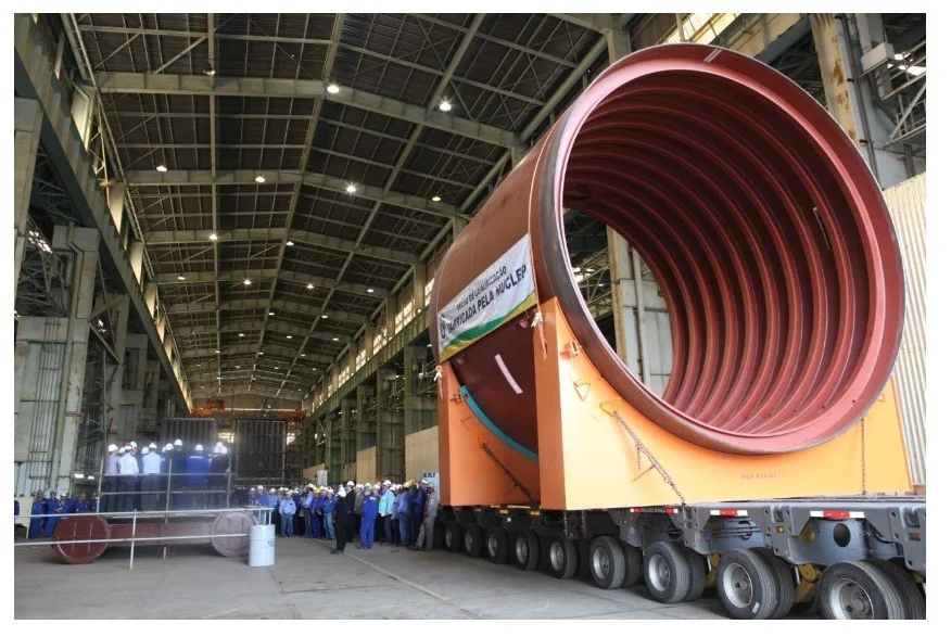 Submarino nuclear brasileiro: NUCLEP conclui fabricação de estrutura de qualificação