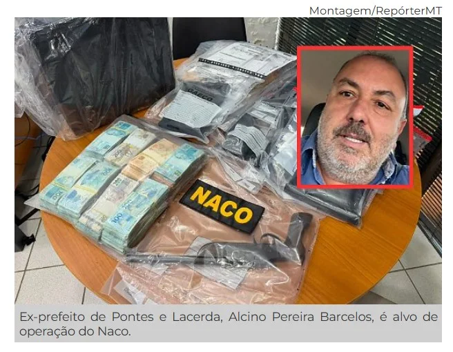 Naco encontra arma de fogo em endereço ligado a ex-prefeito de Pontes e Lacerda; vídeo