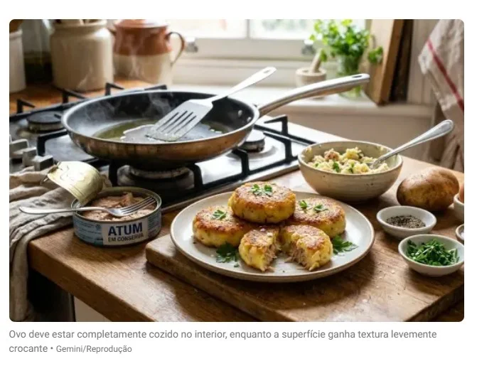 Com 1 lata de atum, 1 batata e 1 ovo: a receita fácil para preparar um jantar crocante sem usar farinha