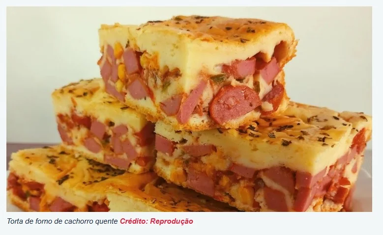 Torta de forno de cachorro-quente é feita no liquidificador e fica super cremosa: aprenda receita fácil para fazer no Dia do Hot Dog