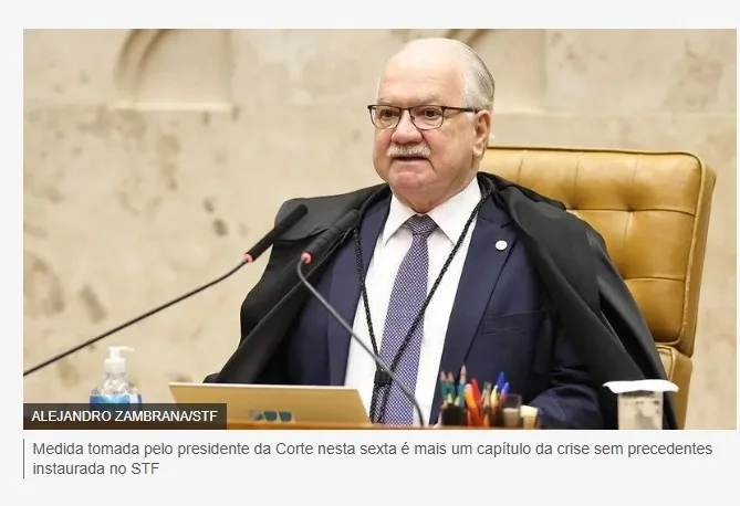 Fachin diz que meta é acabar com Inquérito das Fake News e manda tirar acusações contra Mendonça da investigação