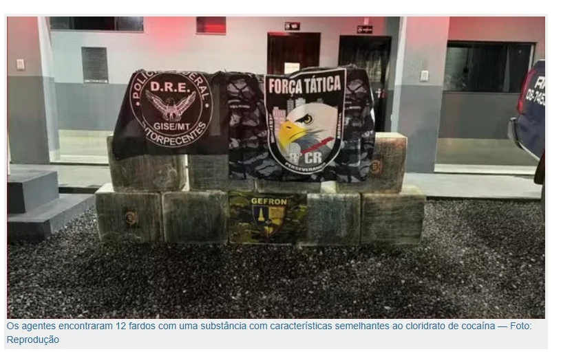 Quase meia tonelada de cocaína é apreendida em pista clandestina em MT