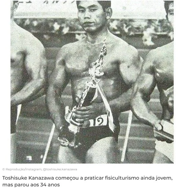 fisiculturista Toshisuke Kanazawa Jovem