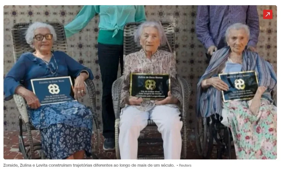 Irmãs cariocas, recordistas do Guinness como o trio mais longevo do mundo, são escolhidas para estudo científico