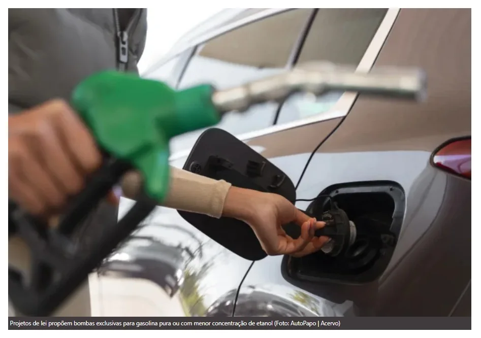 Congresso discute projetos que liberam venda de gasolina sem etanol nos postos