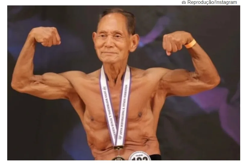 Aos 90, japonês vence campeonato de fisiculturismo e mira novos recordes