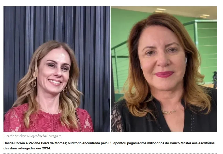 Master pagou R$ 40 mi ao escritório de Viviane Barci e R$ 33 mi ao de advogada citada como “canal direto com STF” em 2024, diz PF
