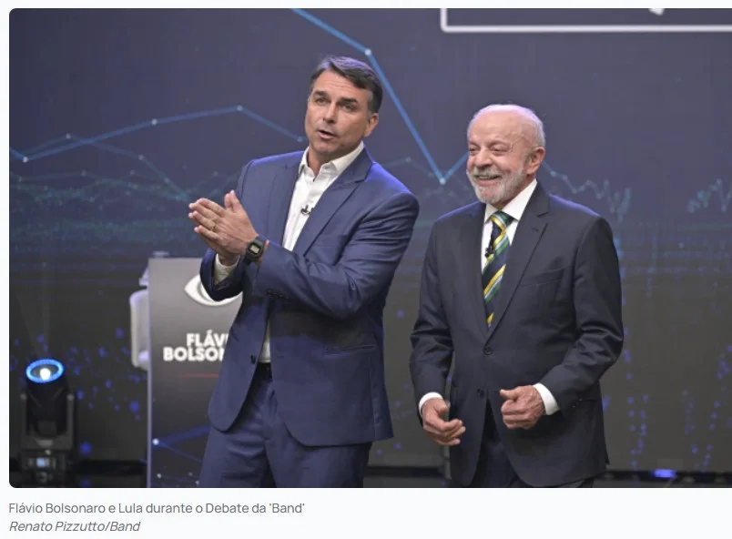 Quem venceu o debate da ‘Band’, Lula ou Flávio? Veja análise da Jovem Pan