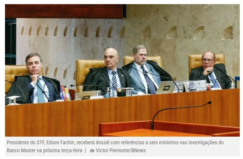 PF prepara "dossiê" que cita seis ministros do STF em relatório sobre Daniel Vorcaro