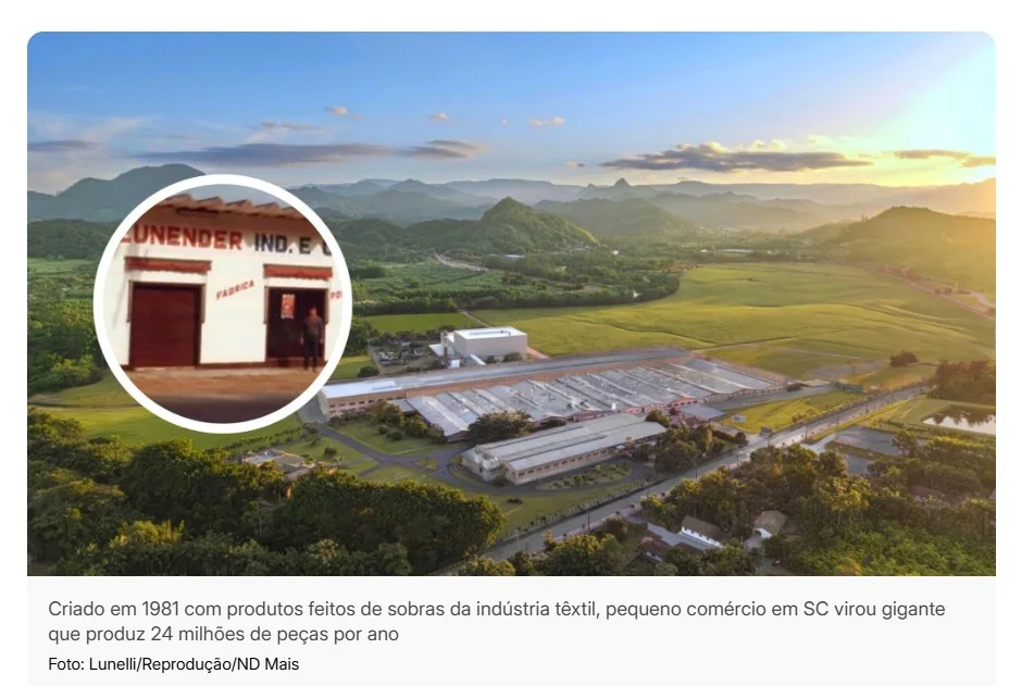 Criado em 1981 com produtos feitos de sobras da indústria têxtil, pequeno comércio em SC virou gigante que produz 24 milhões de peças por ano