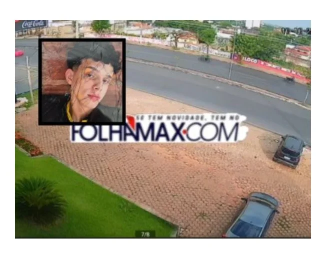 Vídeo flagra morte de jovem ao bater moto contra árvore em Cuiabá