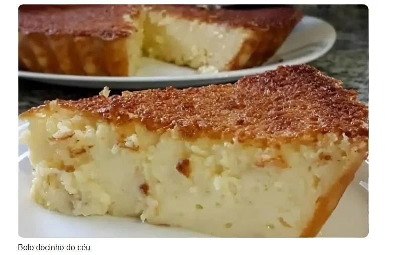 Bolo docinho do céu extremamente macio e cremoso, aquele doce caseiro inesquecível