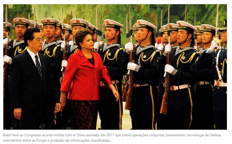 Acordo militar com a China ficou 15 anos parado, chega agora ao Congresso e prevê que Brasil e chineses treinem juntos, troquem tecnologia de Defesa e recebam navios e aeronaves mi