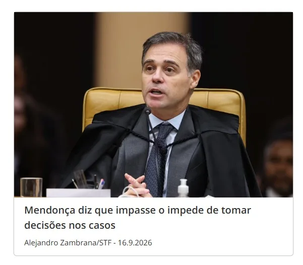 Mendonça cobra Fachin sobre destino de investigações do Master e do INSS