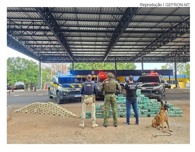 Operação integrada apreende 550 kg de cocaína na BR-364 e encaminha três suspeitos à Defron em Cáceres